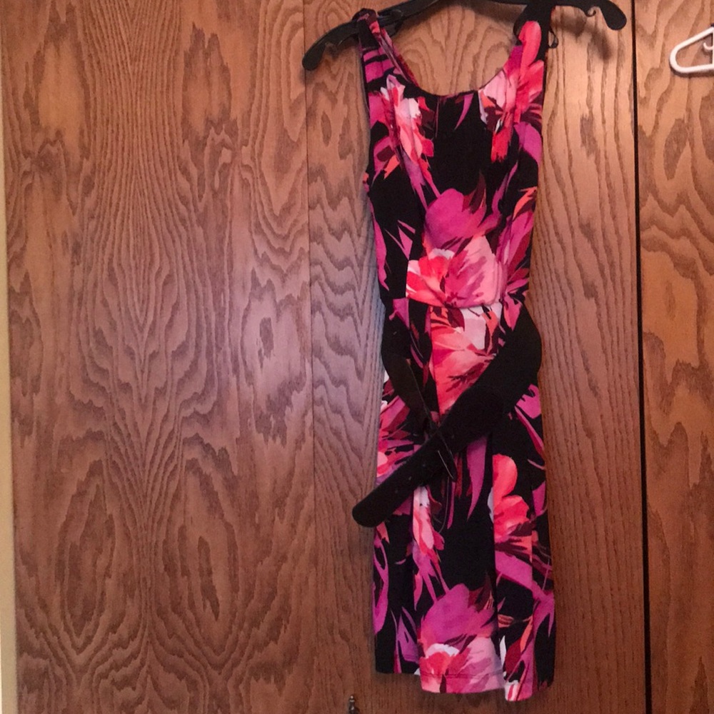 Pink floral dress
